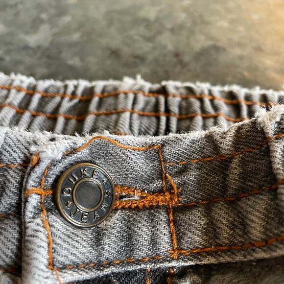 Vintage Haband Casual Joe Denim Jeans 30 Gray Distressed Elastic Waist Grandpa - Picture 2 of 12